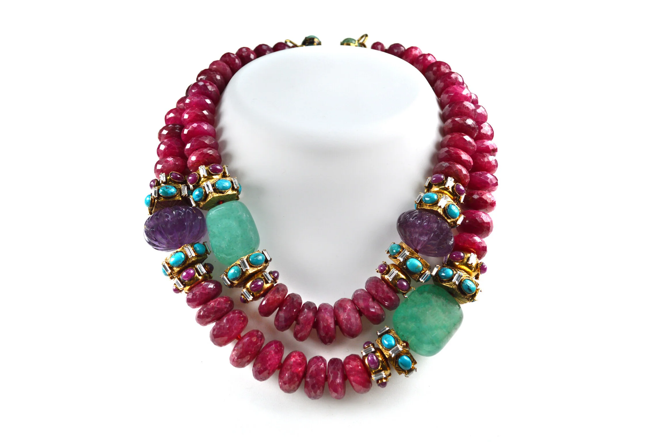Classic Ruby Statement Necklace Iradj Moini